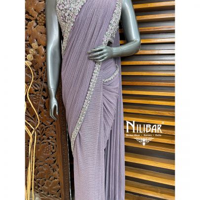 Lilac Draped Saree