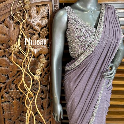 Lilac Draped Saree