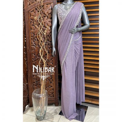 Lilac Draped Saree