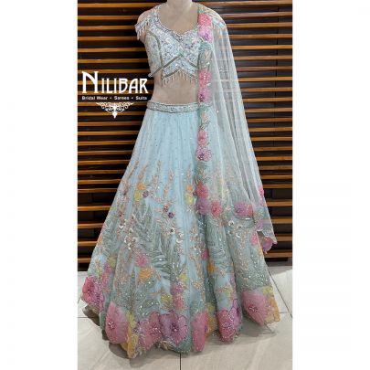 Pastel Blue Lehenga