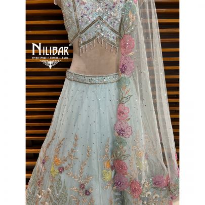 Pastel Blue Lehenga