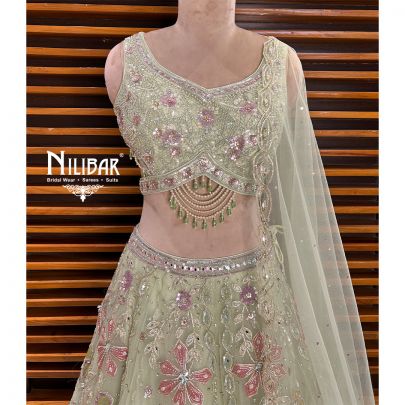 Tea Green Lehenga