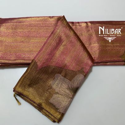 Rust Silk Kanjivaram Saree