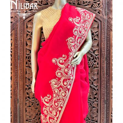 Red Organza Saree