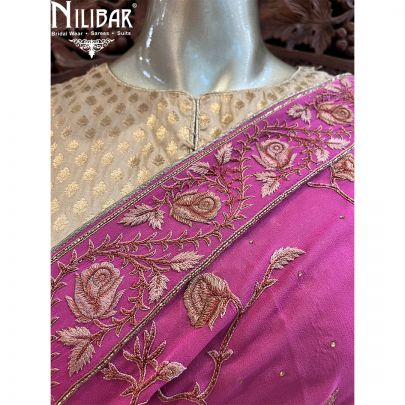 Pink Flamingo Georgette Saree