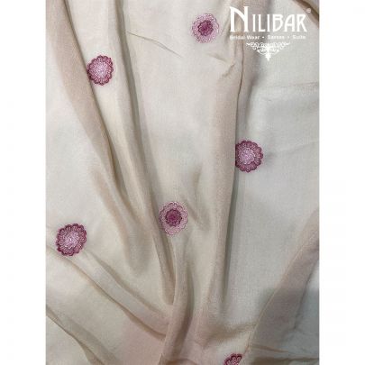 Wheat Crepe Chinon Unstitched Suit