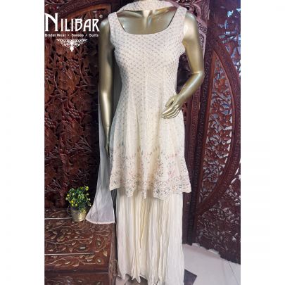 White Georgette Garara Suit