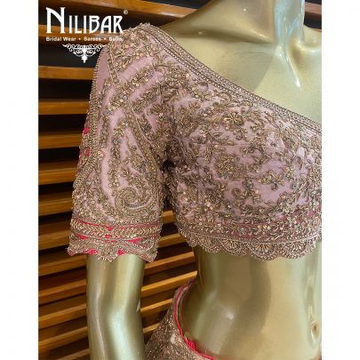 Baby Pink Net Lehenga