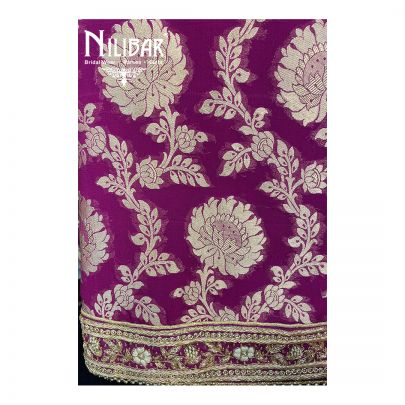 Jam Purple Georgette Organza Unstitched Suit