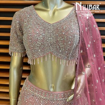 Blush Georgette Net Lehenga