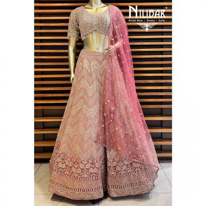 Blush Georgette Net Lehenga