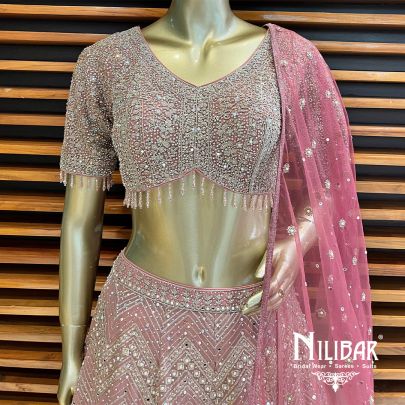 Blush Georgette Net Lehenga