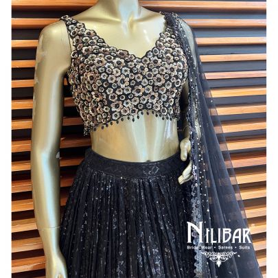 Black Net Casual Lehenga