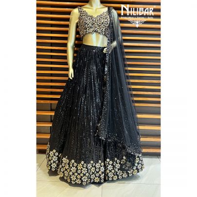Black Net Casual Lehenga