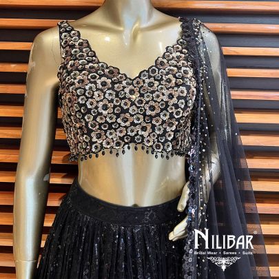 Black Net Casual Lehenga