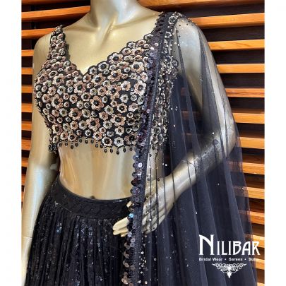 Black Net Casual Lehenga