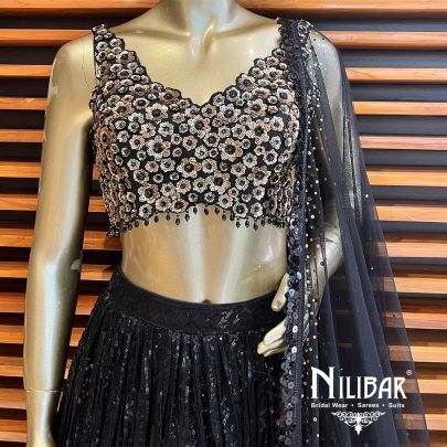 Black Net Casual Lehenga