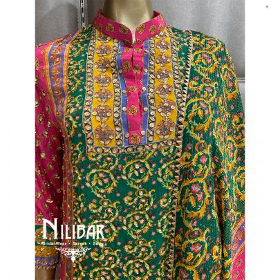 Multicolor Crepe Suit