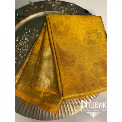 Yellow Silk Kanjivaram Saree