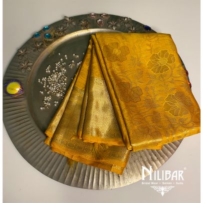 Yellow Silk Kanjivaram Saree