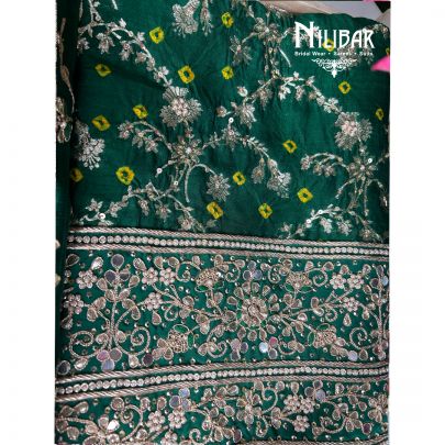 Bottle Green Silk Unstitched Suit
