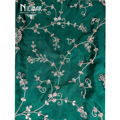 Bottle Green Silk Unstitched Suit
