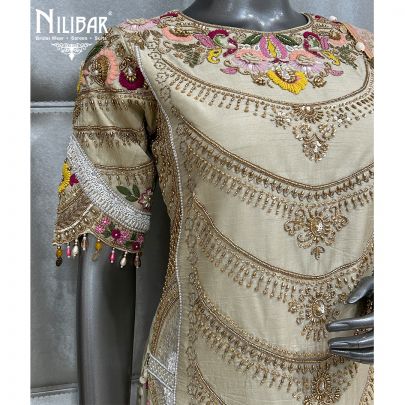Ivory Silk Heavy Palazzo Set