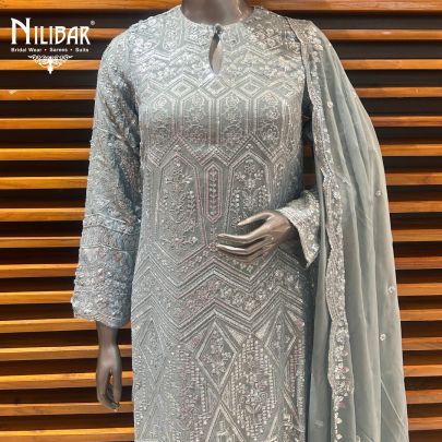 Light Blue Georgette Pant Suit