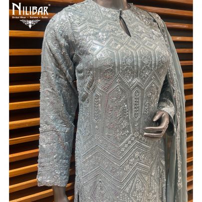 Light Blue Georgette Pant Suit