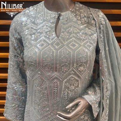 Light Blue Georgette Pant Suit