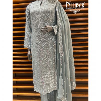 Light Blue Georgette Pant Suit