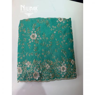 Sea Blue Embroidered Unstitched Suit