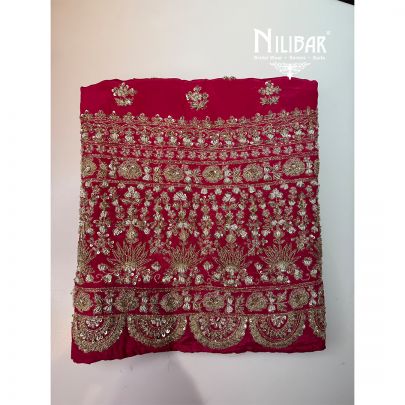 Pink Crepe Embroidered Unstitched Suit