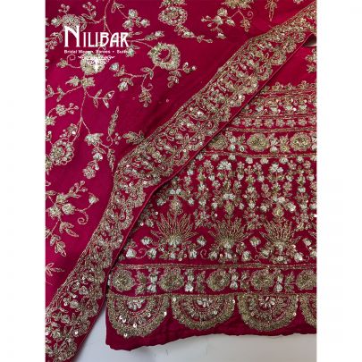 Pink Crepe Embroidered Unstitched Suit