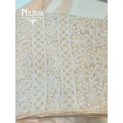 Light Peach Cotton Unstitched Suit