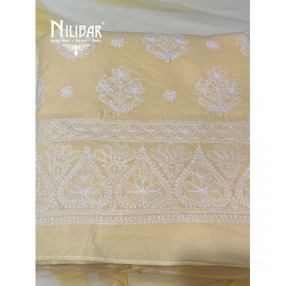 Light Yellow Cotton Unstitched Suit