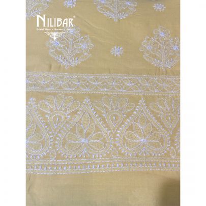 Light Yellow Cotton Unstitched Suit