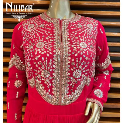 Red Georgette Anarkali