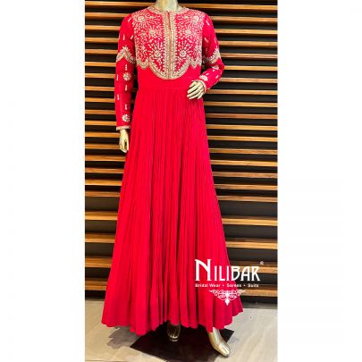 Red Georgette Anarkali