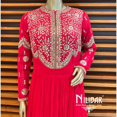 Red Georgette Anarkali