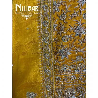 Honey Yellow Chinon Unstitched Suit