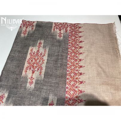 Biscuit and Grey Pure Pashmina Shawl