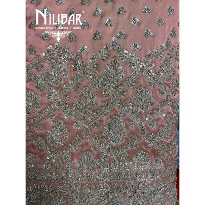 Light Peach Chamoy Chinon Unstitched Suit
