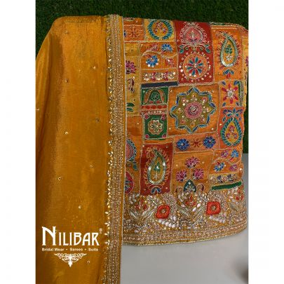 Yellow Chinon Unstitched Suit