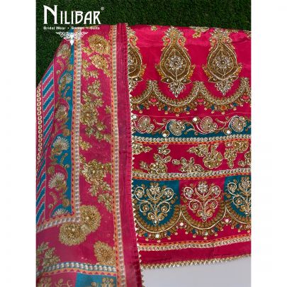 Hot Pink Crepe Unstitched Suit