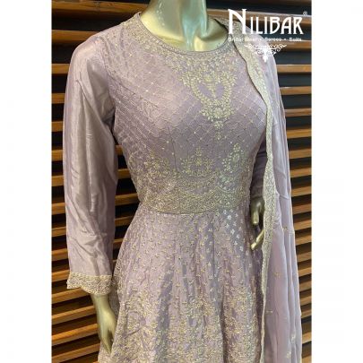 Lavender Chinon Sharara Suit