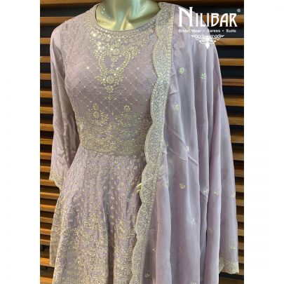 Lavender Chinon Sharara Suit