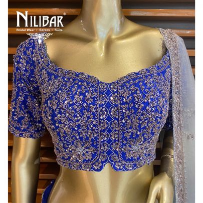 Blue Silk Cutdana Lehenga