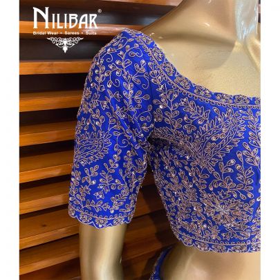 Blue Silk Cutdana Lehenga