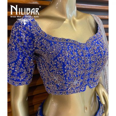 Blue Silk Cutdana Lehenga